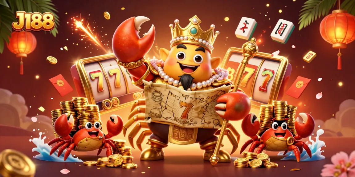 Experience thrilling gameplay at J188 with a vibrant illustration showcasing gaming excitement and unique characters.