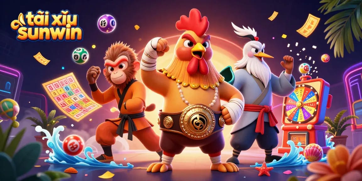 Engage with tài xỉu sunwin as the fierce rooster and Shaolin monkey share the spotlight in a dynamic gaming scene.