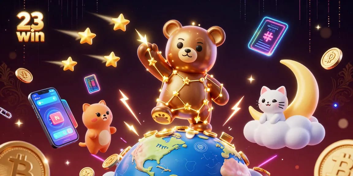 Experience the excitement of 23 win with vibrant 3D characters and dynamic casino elements