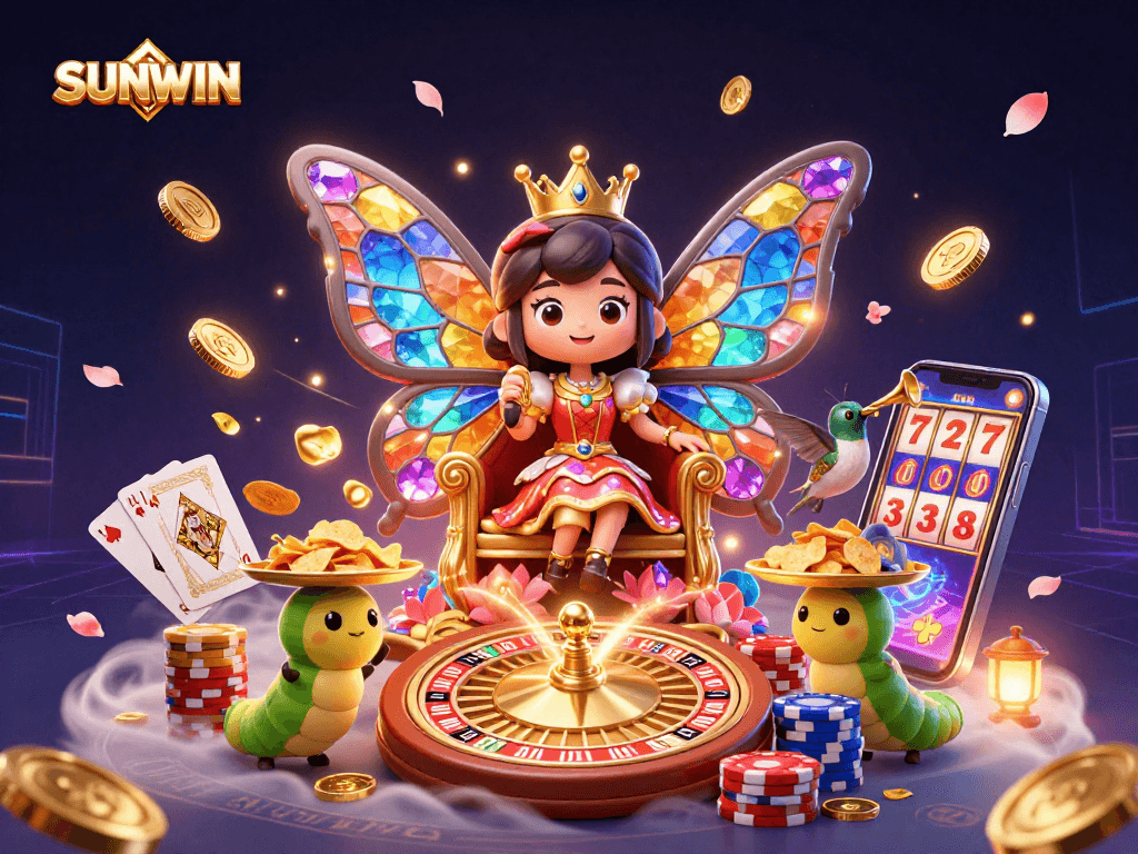 SUNWIN offers an enchanting gaming experience with vibrant characters and dazzling casino elements.