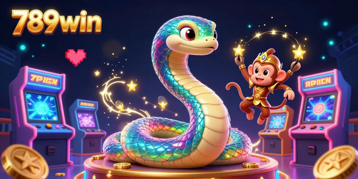 Experience the excitement of 789win with a vibrant 3D casino illustration filled with colorful gaming elements.