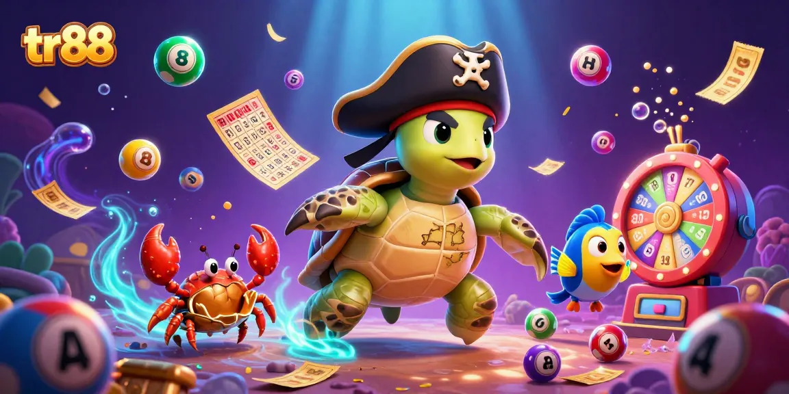 Win exciting prizes at tr88 with colorful lottery balls and engaging casino elements.