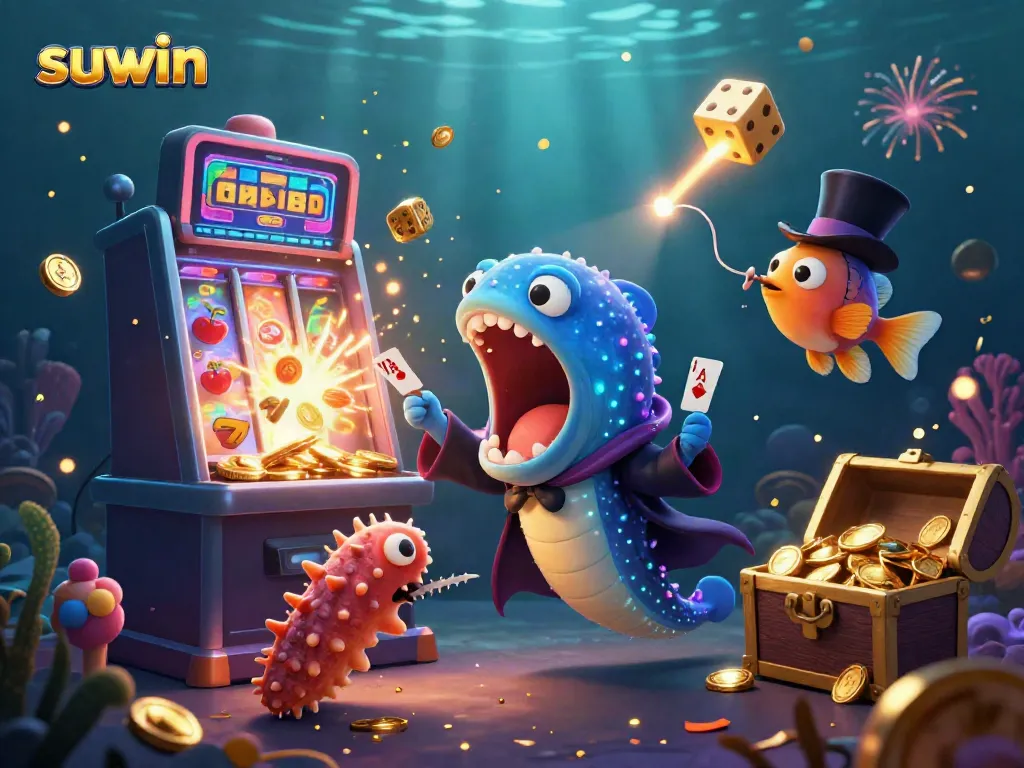Experience the exciting world of suwin gaming with vibrant underwater casino elements and magical characters.