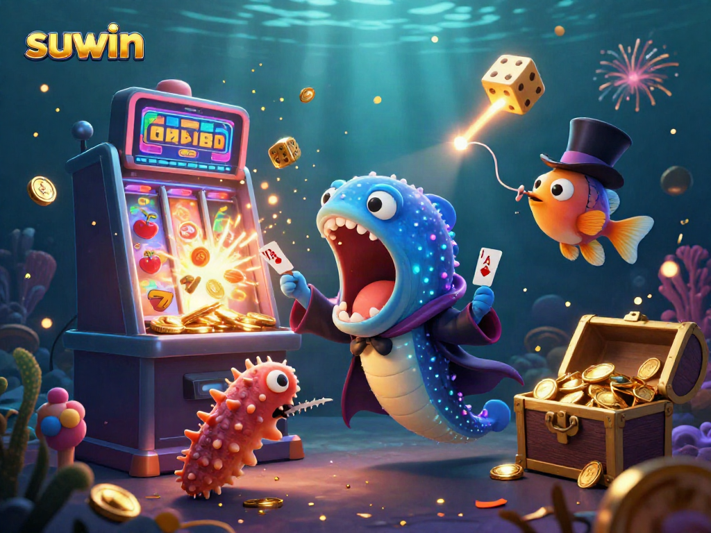 Experience the exciting world of suwin gaming with vibrant underwater casino elements and magical characters.