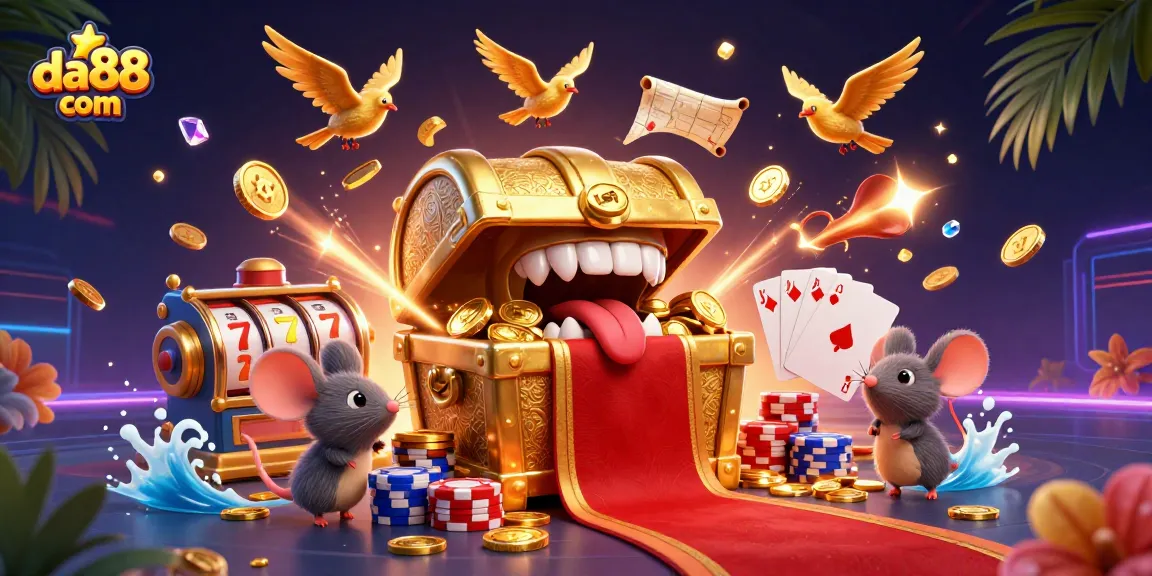 Experience thrilling wins with da88 com's casino adventures featuring lush golden treasure and lucky sevens.