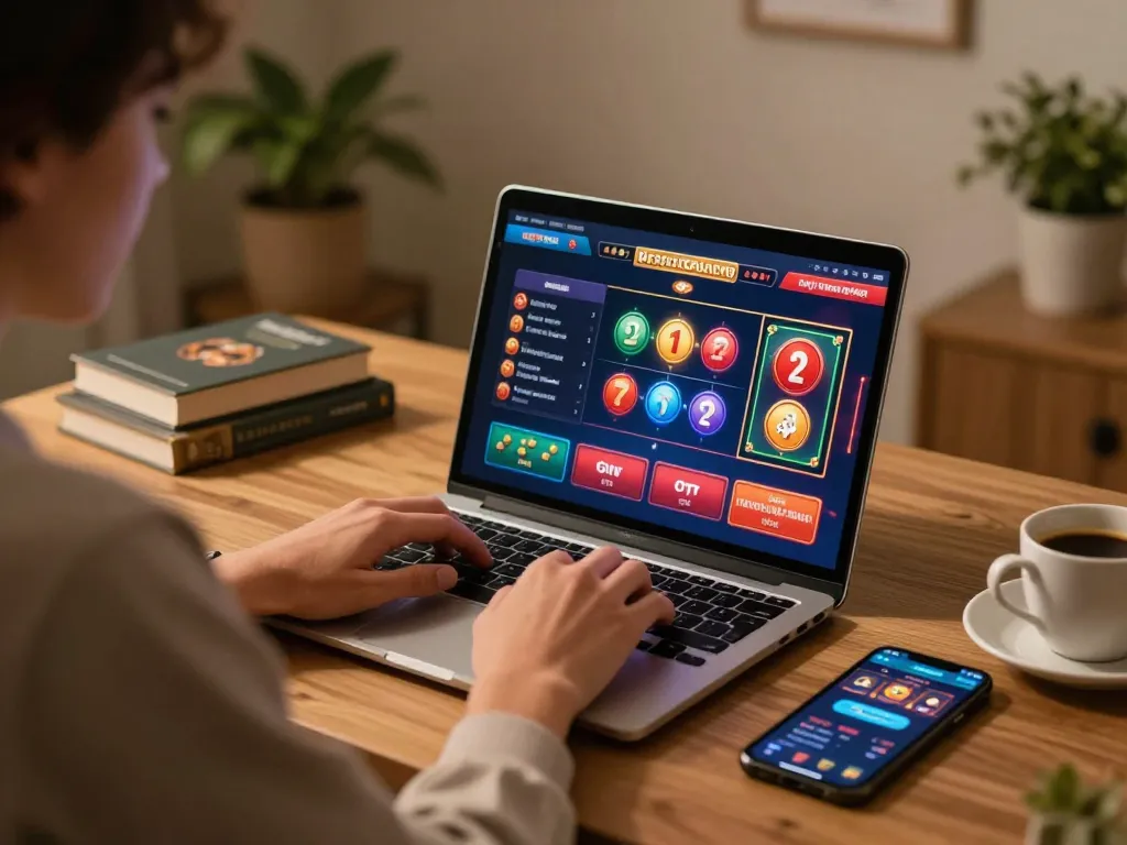 Engage in thrilling online gaming at 11bet1 with an inviting home setup showcasing strategic gameplay