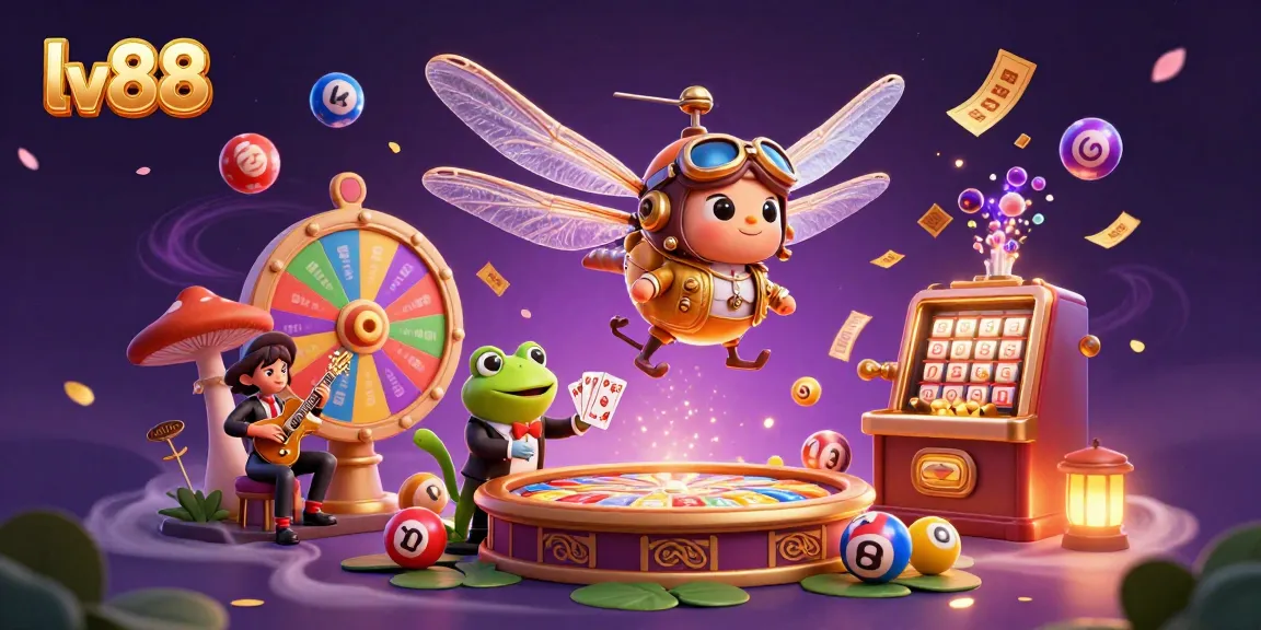 Experience thrilling gaming with lv88 at a vibrant lily pad casino, featuring dynamic lottery elements.