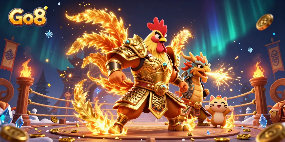 Experience thrilling strategies at Go8, where vibrant gaming elements converge in an epic arena!