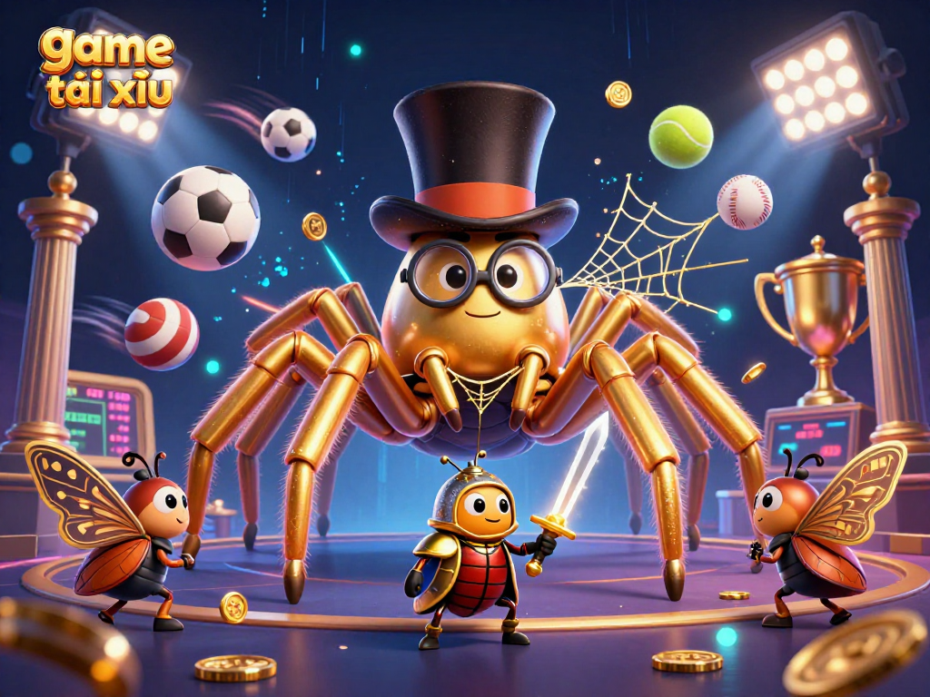 Engage in the game tài xỉu with vibrant 3D cartoon characters and dynamic sports elements.