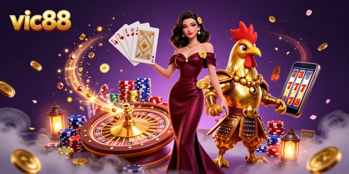 Spin to win at vic88 with vibrant casino characters and exhilarating game elements