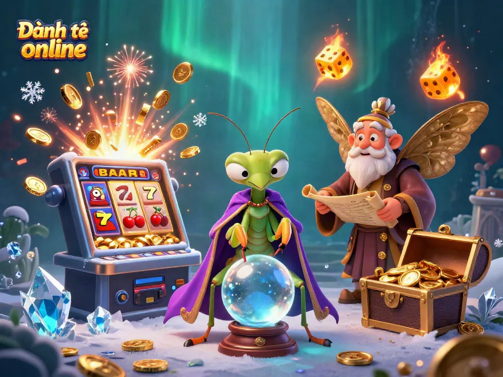 Engage in Đánh đề online with our enchanting 3D scene of fortune tellers and casino magic.