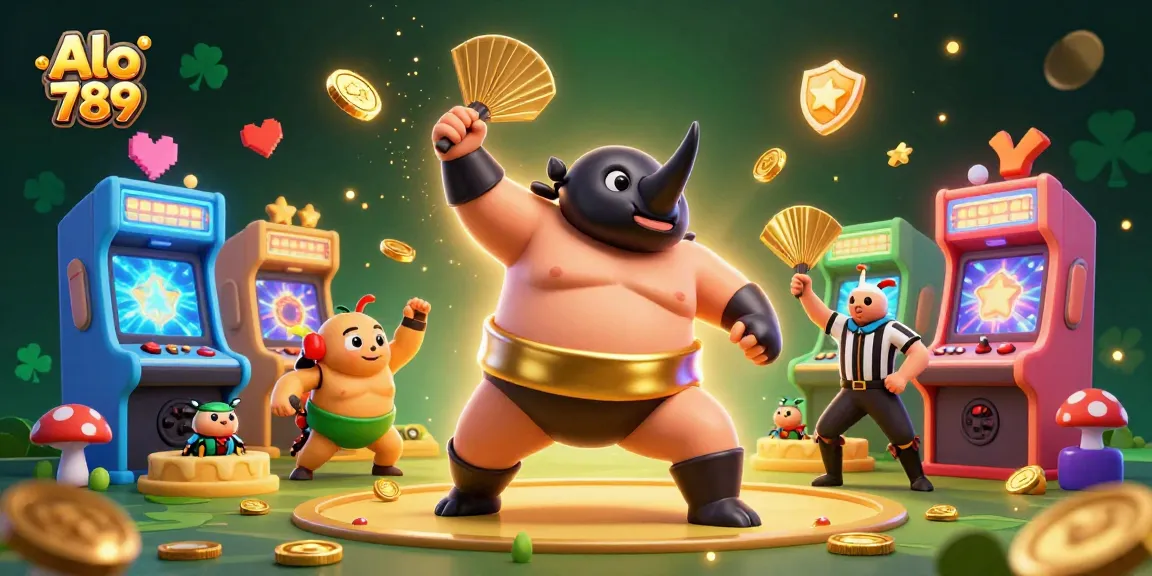 Engage with Alo 789's thrilling gaming action showcased in a vibrant 3D illustration.