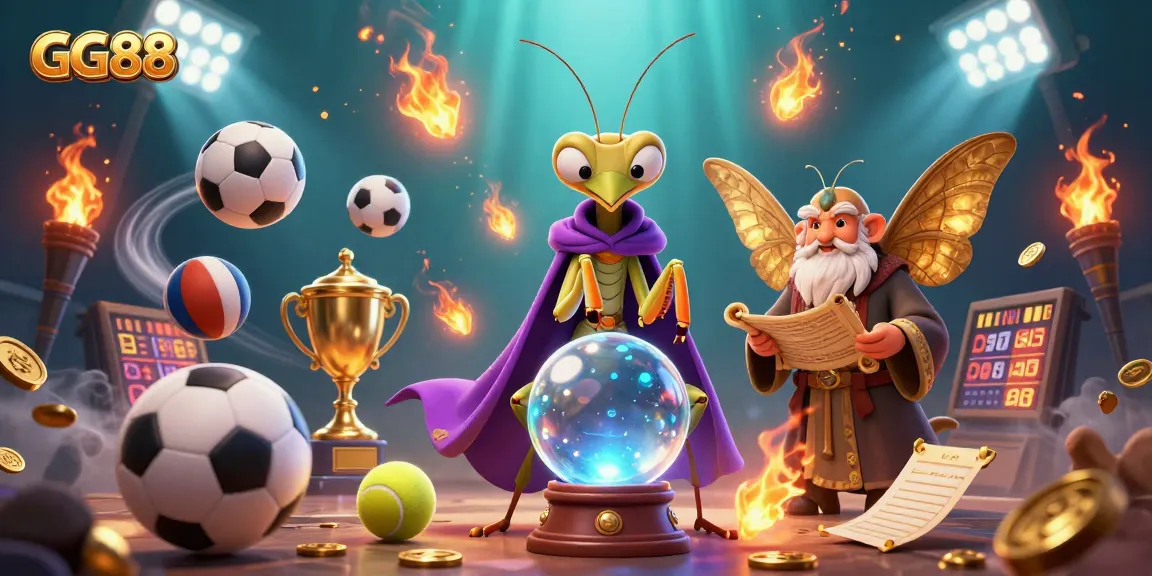 Experience the thrill of GG88 with a fortune teller and enticing casino elements in a vibrant scene.