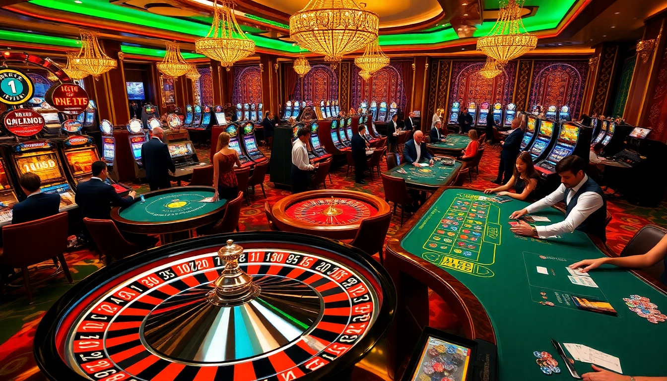 Engaged players strategizing on high-stakes games at https://nk88.bio/ casino floor.