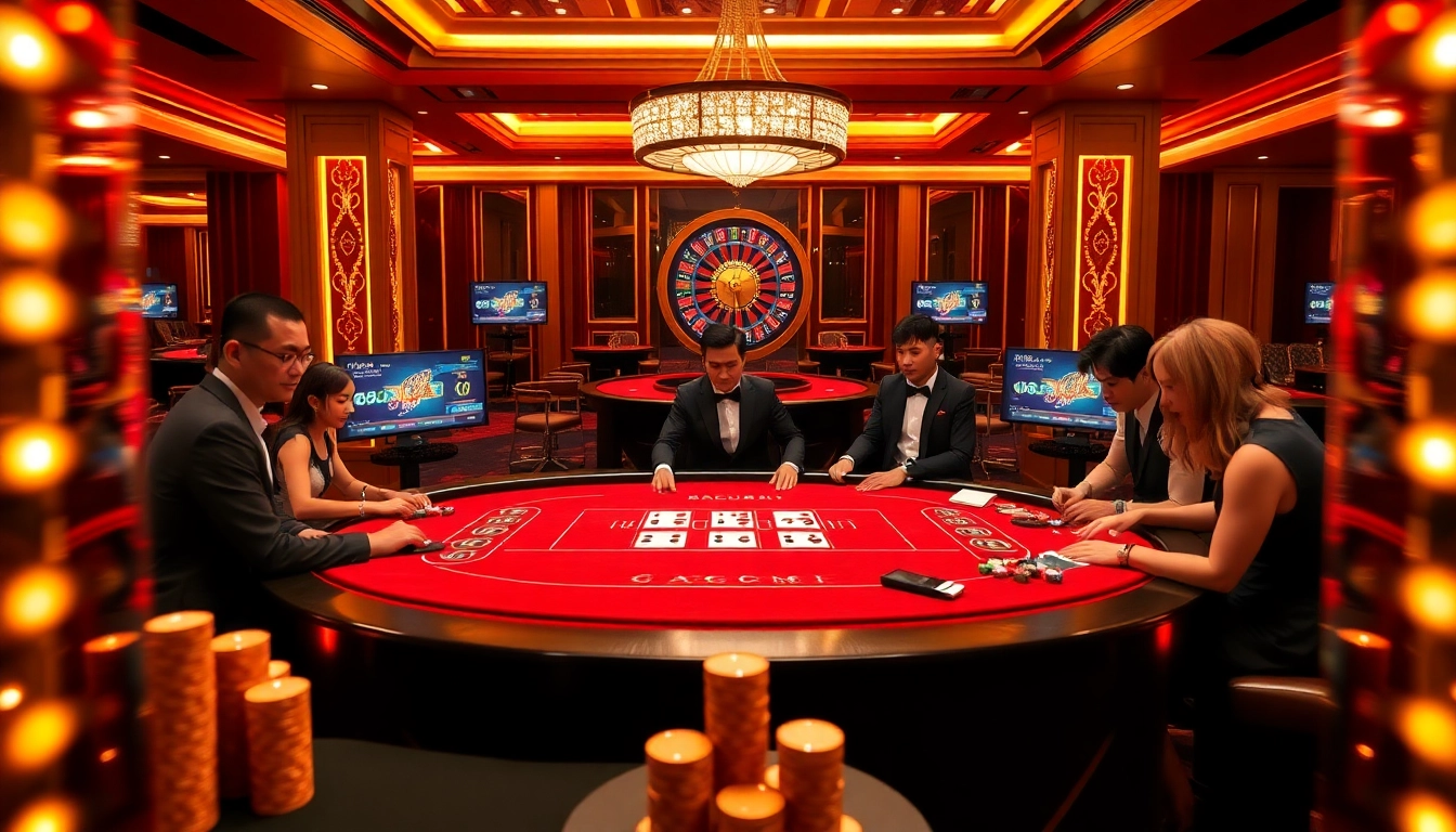 Engaging gameplay at vin88 chính thức table with vibrant colors and casino atmosphere.