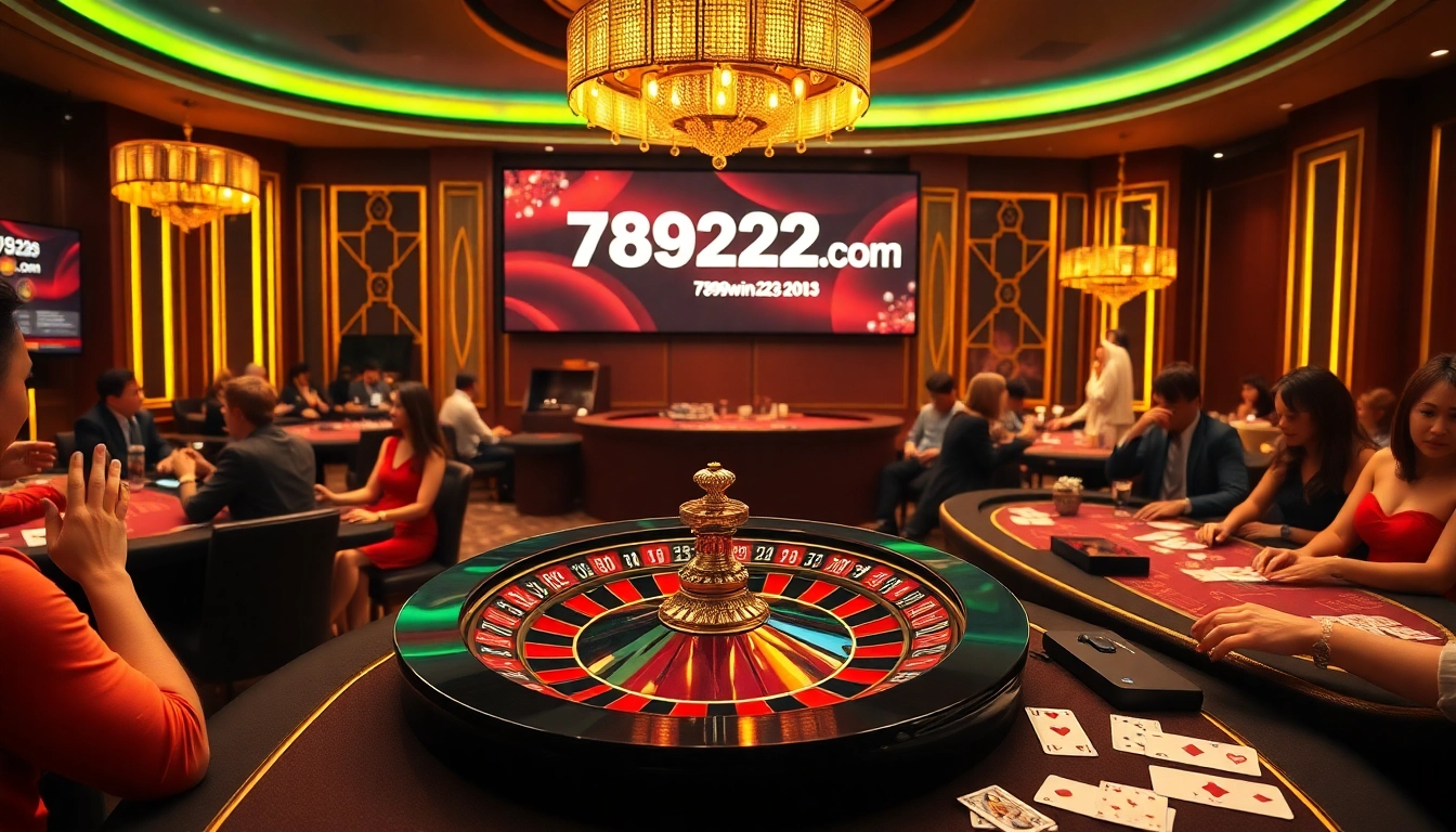 Experience the excitement of engaging games at 789win223.com in a luxurious casino setting.