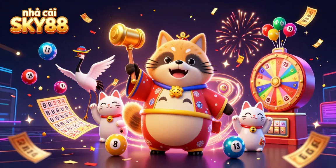 Engage with thrilling games at nhà cái SKY88 featuring lucky characters and vibrant casino elements.